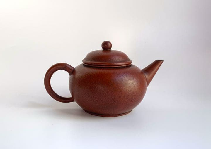 中国古玩 唐物  孟臣 水平壺 単孔 朱泥 急須 時代物  煎茶道具