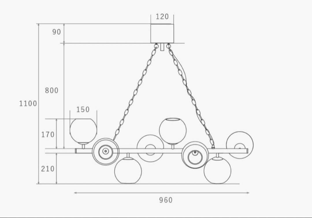 【tachi】HERMOSA ビアリッツ8灯 デザイン照明