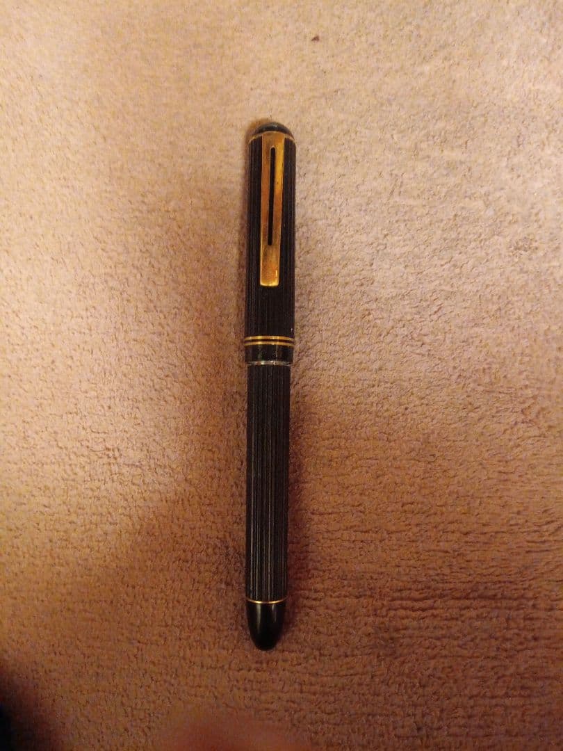 万年筆 黒と金のアクセント、パイロットペン先14K.585