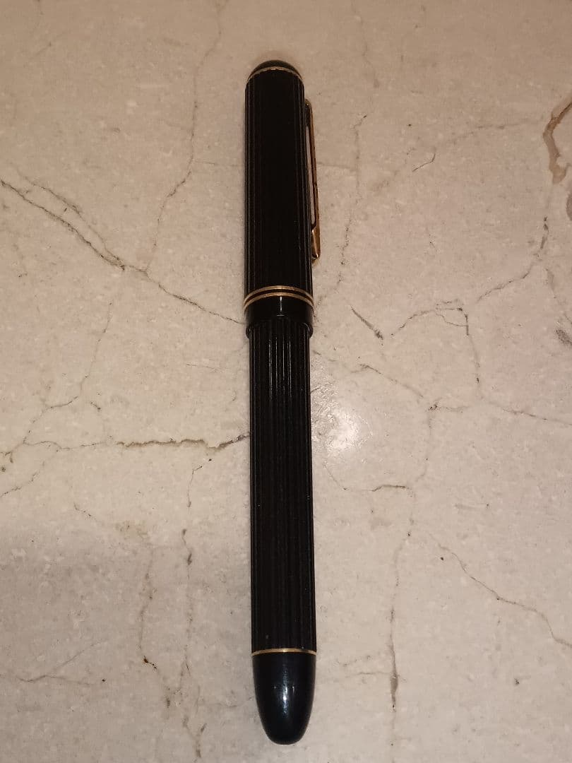 万年筆 黒と金のアクセント、パイロットペン先14K.585