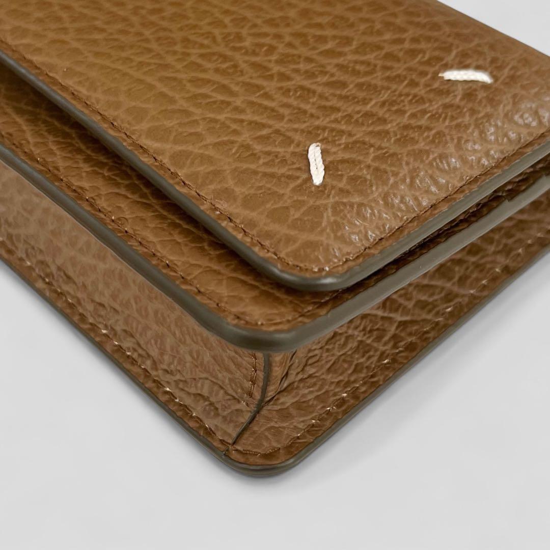 未使用品 メゾンマルジェラ チェーンウォレット ブラウン 財布 ミニ