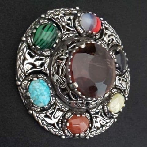 希少！！！イギリス ヴィンテージ MIRACLE社 大きなブローチ ネックレス