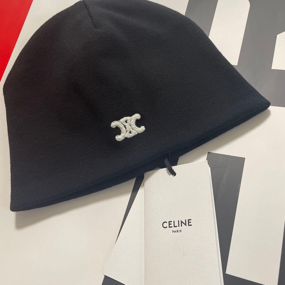 CELINE ニット帽トリオンフ ビーニー ユニセックス　新作BTS 本物