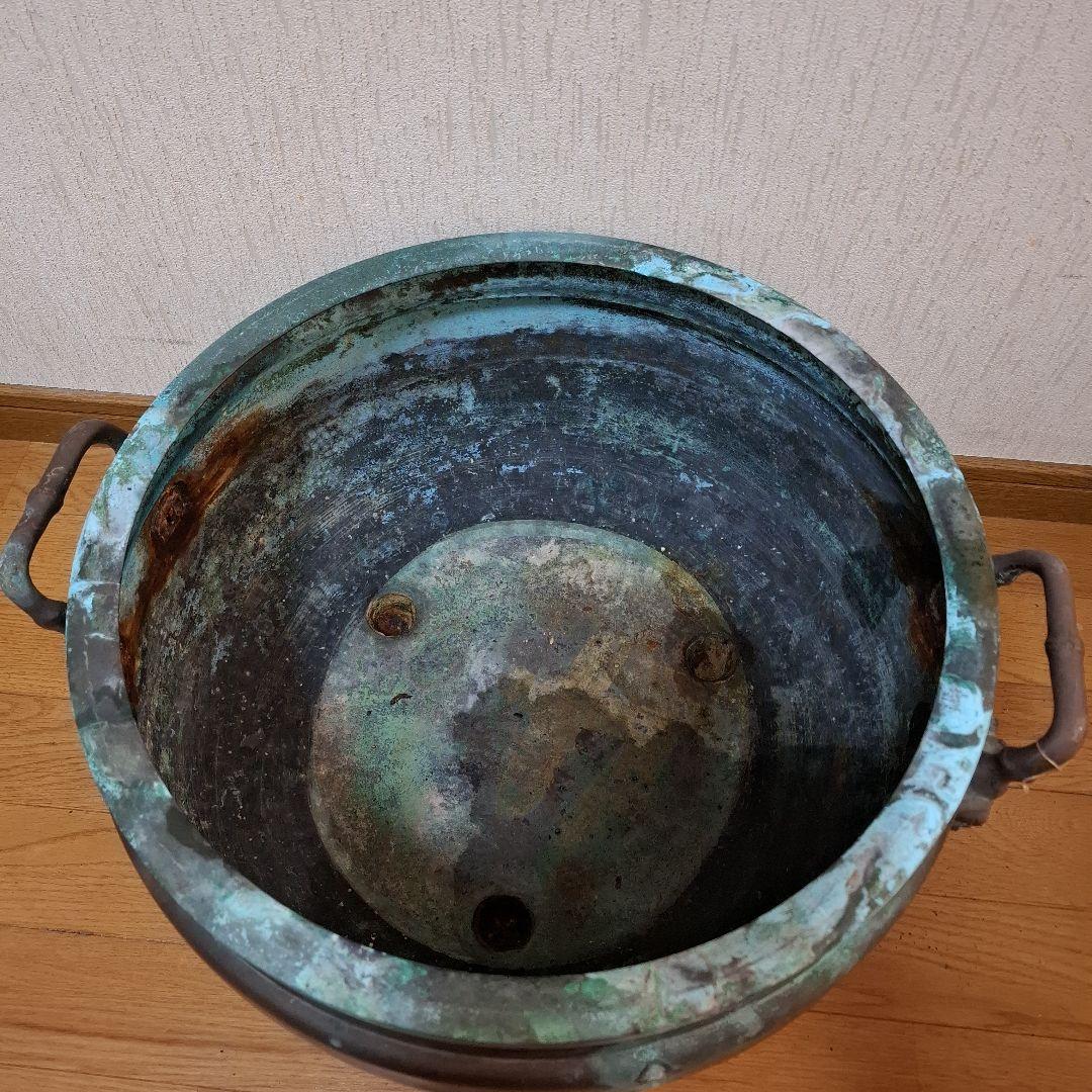伝統工芸　工芸美術　大火鉢　丸火鉢　銅製火鉢　大型火鉢　 銅製　銅器　古銅