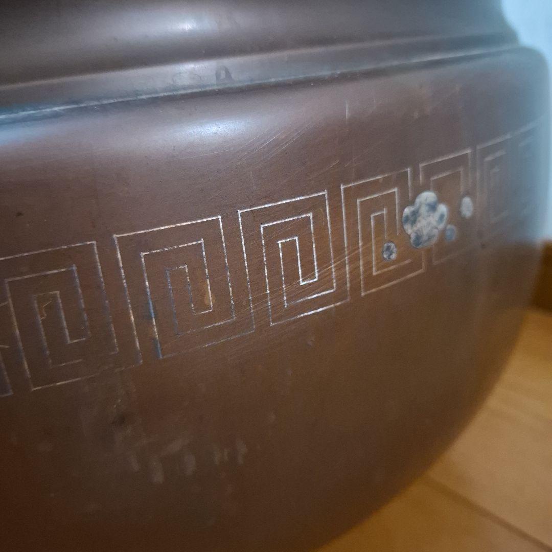 伝統工芸　工芸美術　大火鉢　丸火鉢　銅製火鉢　大型火鉢　 銅製　銅器　古銅
