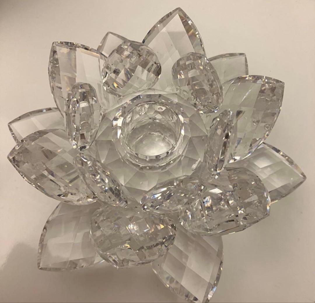 【希少LARGE】スワロフスキー 水蓮 クリスタル 廃盤 ※大幅値下げ