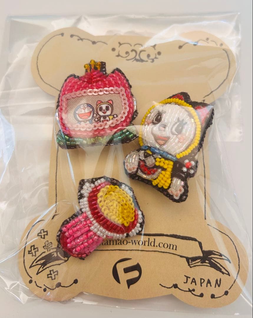 ドラえもんドラミちゃん刺繍ブローチ 藤子不二雄ミュージアム tamaoworld