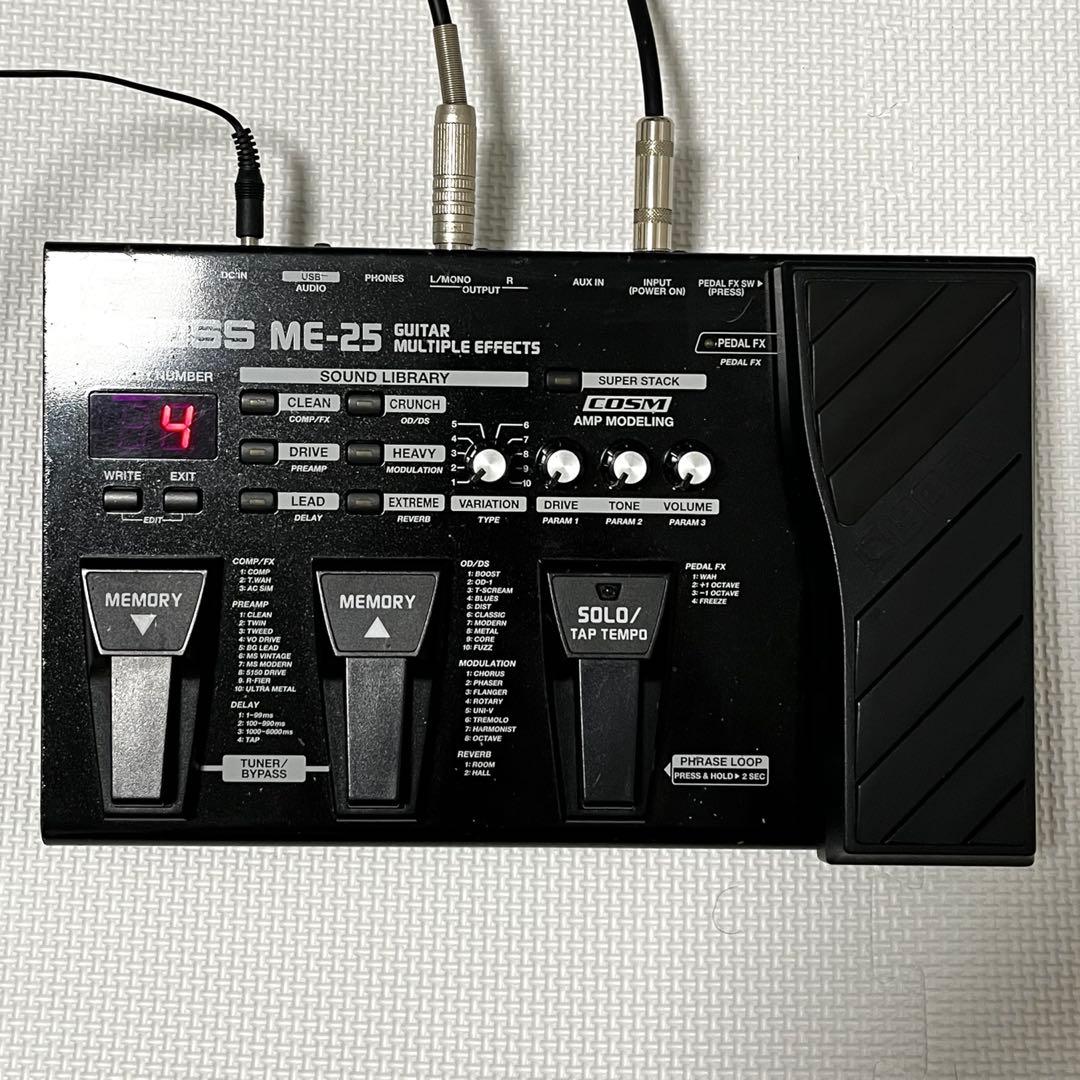 BOSS ME-25 エレキギター用マルチエフェクター　ACアダプター付き