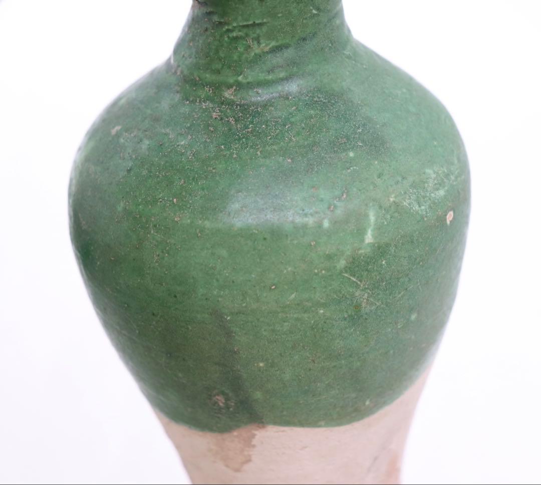 中国　唐時代　緑釉瓶　アンティーク　送料込み260104