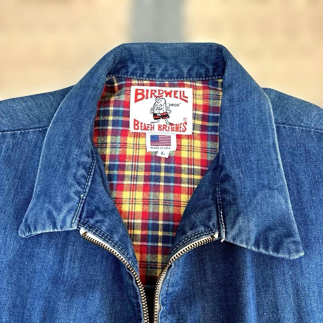 BIRDWELL デニムジャケット チェック柄L. MADE IN U.S.A.