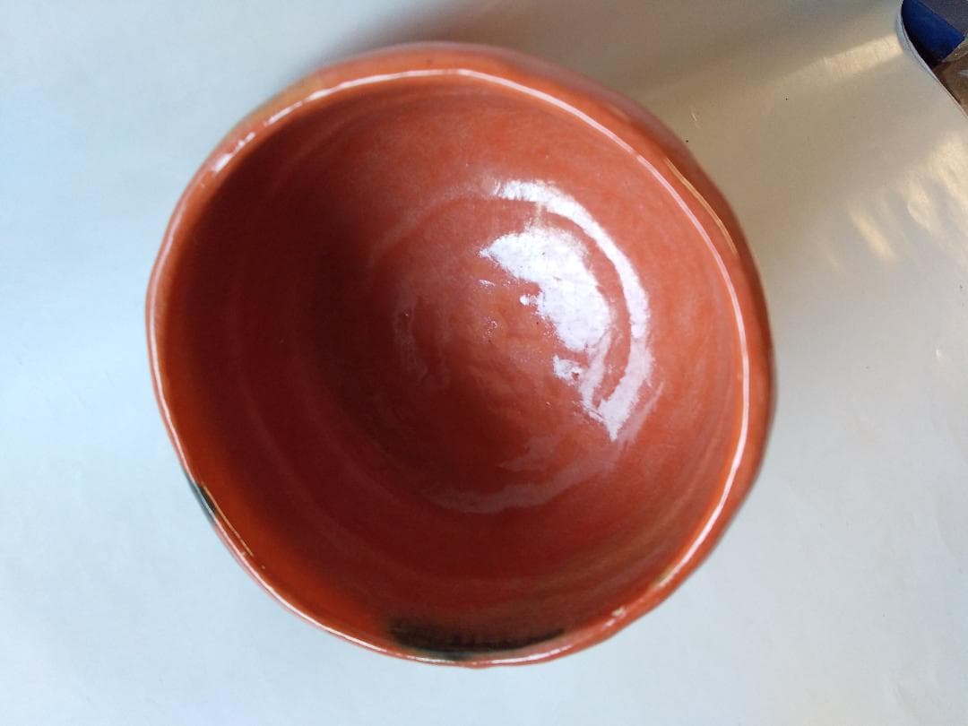 楽焼 佐々木松楽 作 赤楽茶碗 東福寺 西部文浄 書付 銘『清友』抹茶碗 新品