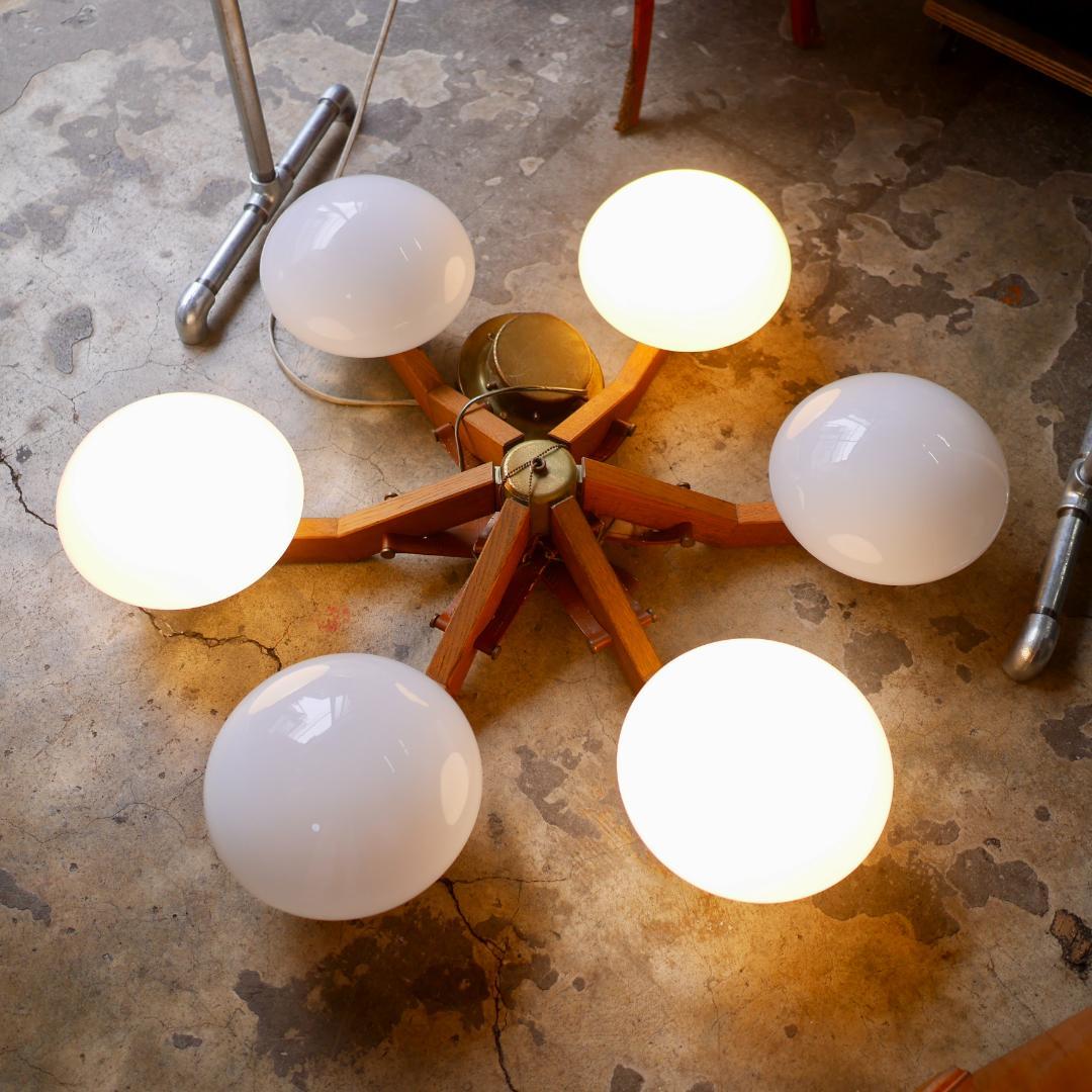 yamagiwa ヤマギワ ミッドセンチュリー シャンデリア 6灯 天井 照明