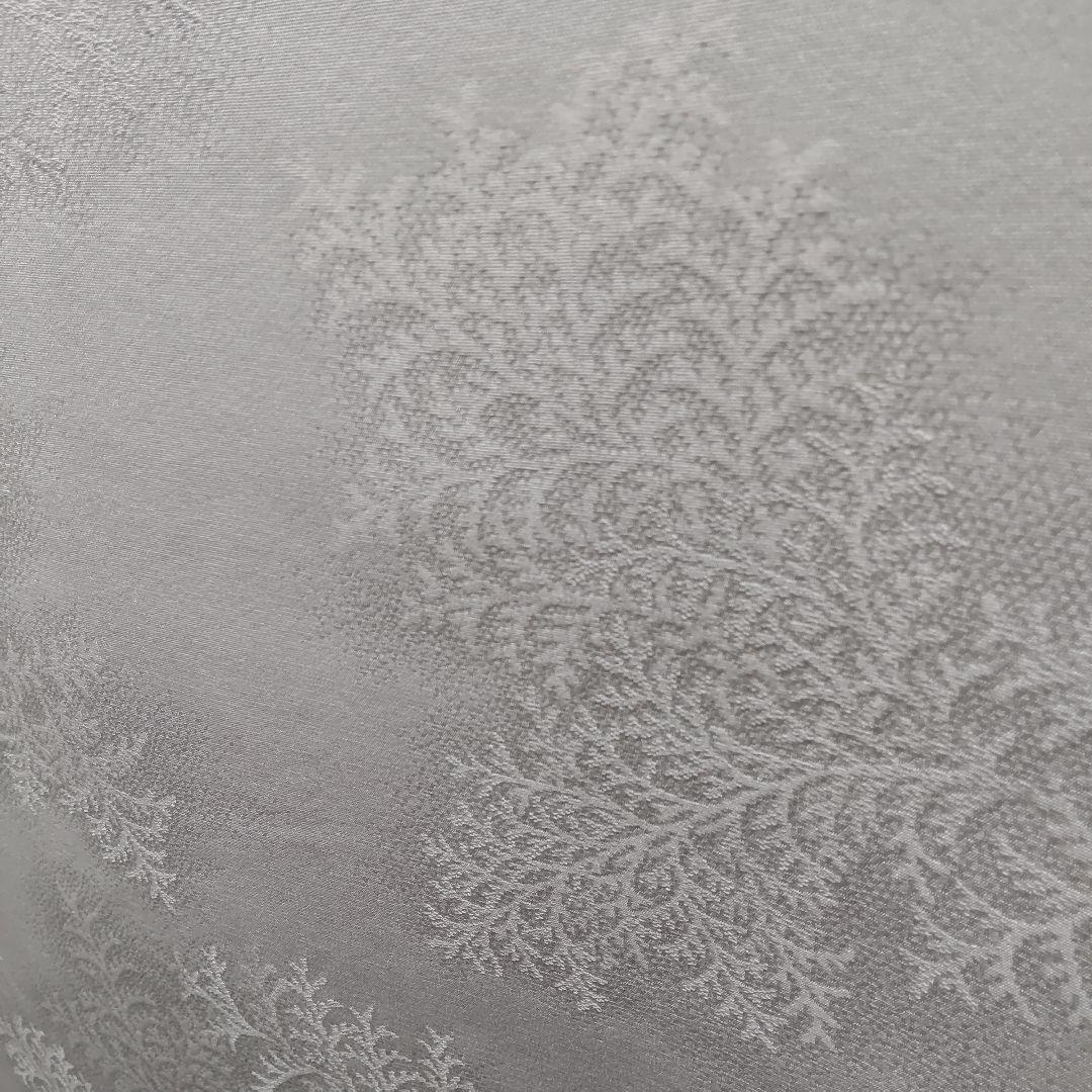 正絹　寿光織　葉紋地紋様　色無地　着尺　反物（１７）