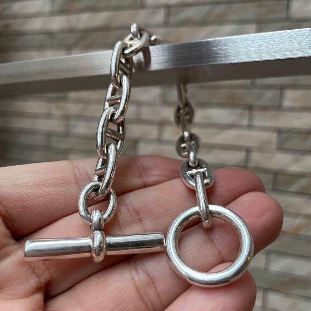 限定 GM シルバー925 アンカーチェーンブレスレット シェーヌダンクル系