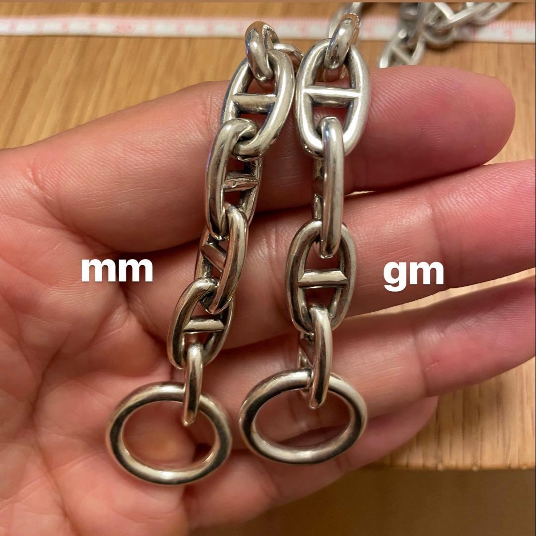 限定 GM シルバー925 アンカーチェーンブレスレット シェーヌダンクル系