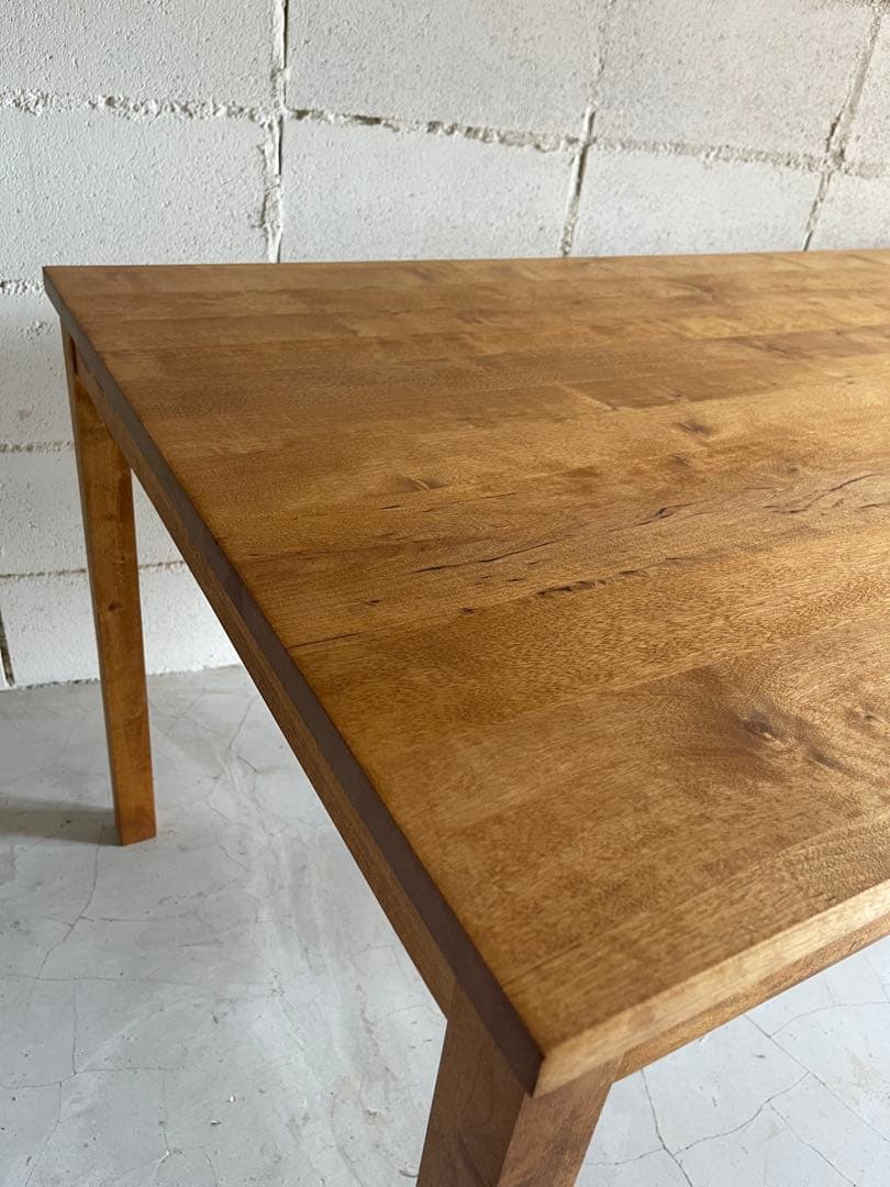 美品　MUJI 無印良品　オーク無垢材　ダイニングテーブル　引出し付