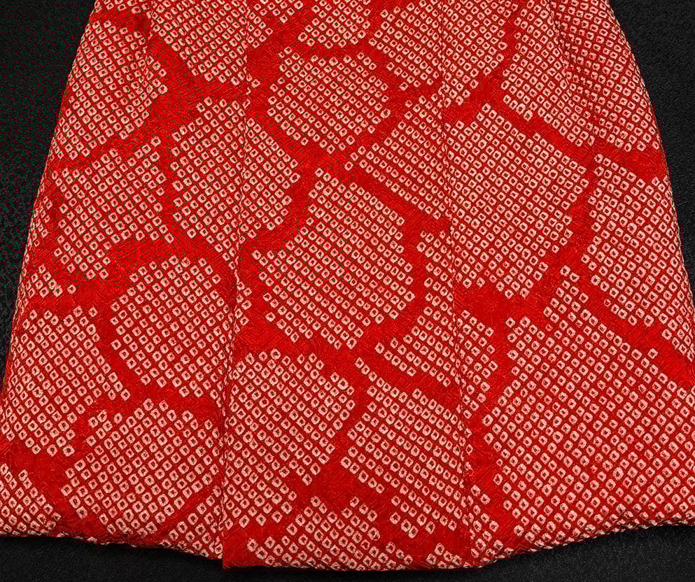 新品 七五三 3歳用 女児 絞り 被布コート 正絹