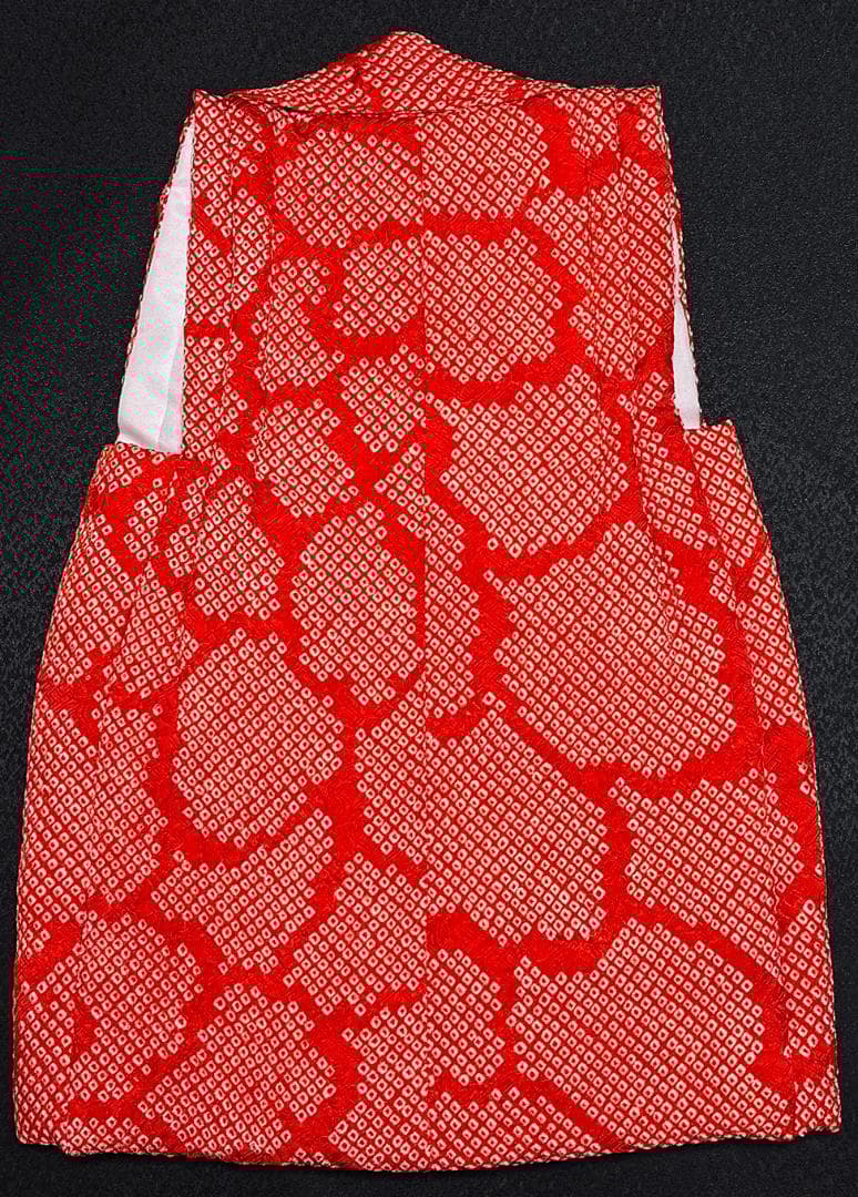 新品 七五三 3歳用 女児 絞り 被布コート 正絹