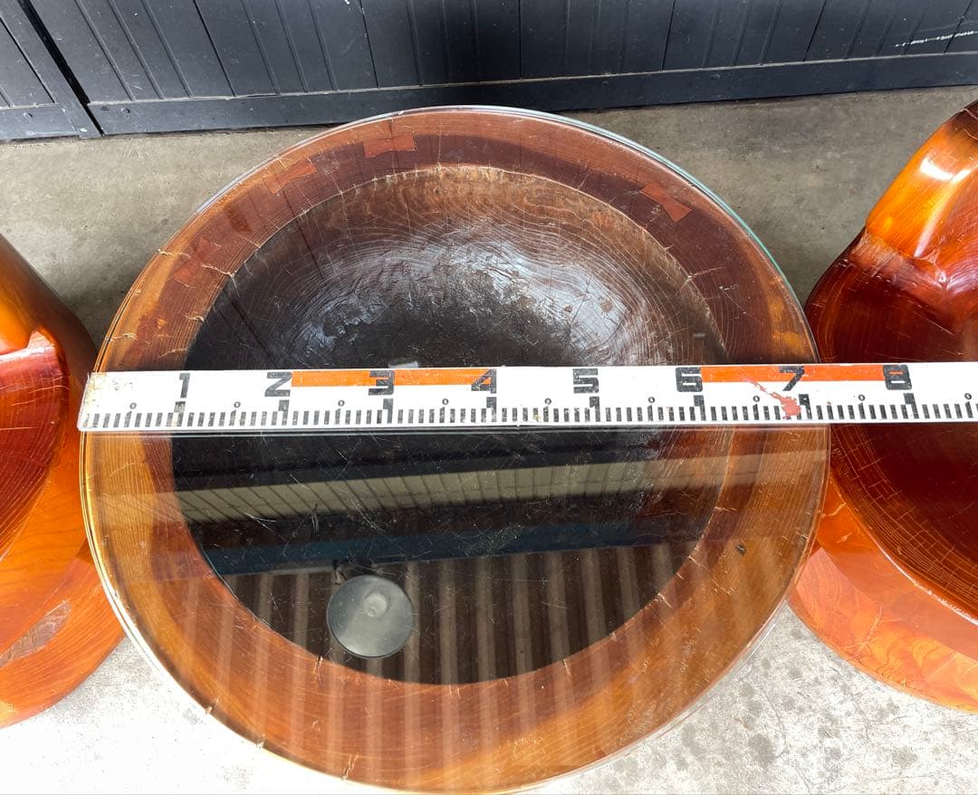 臼　ケヤキ　テーブル　イス　3点セット　古民家