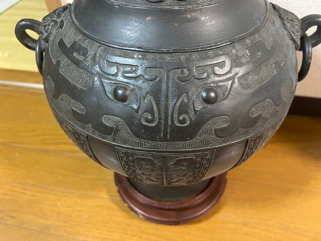 中国銅瓶、骨董、本物 花瓶　壷