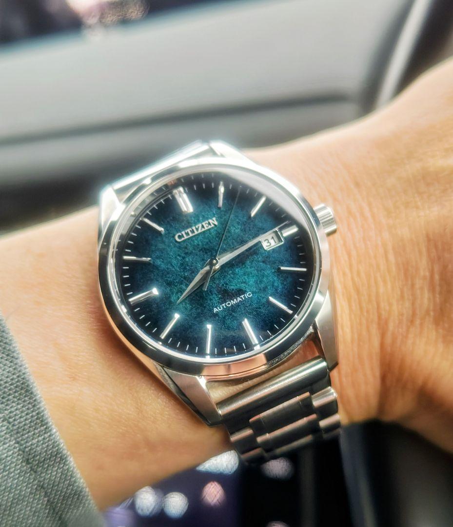 CITIZEN 銀箔漆文字板モデル 自動巻き時計