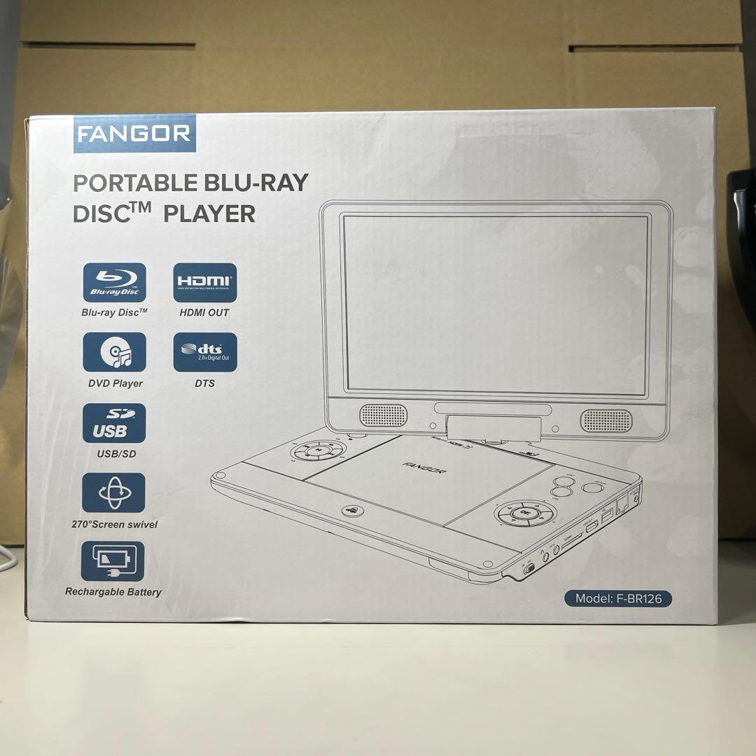 G234 FANGOR ポータブルブルーレイディスクプレーヤー FBR125