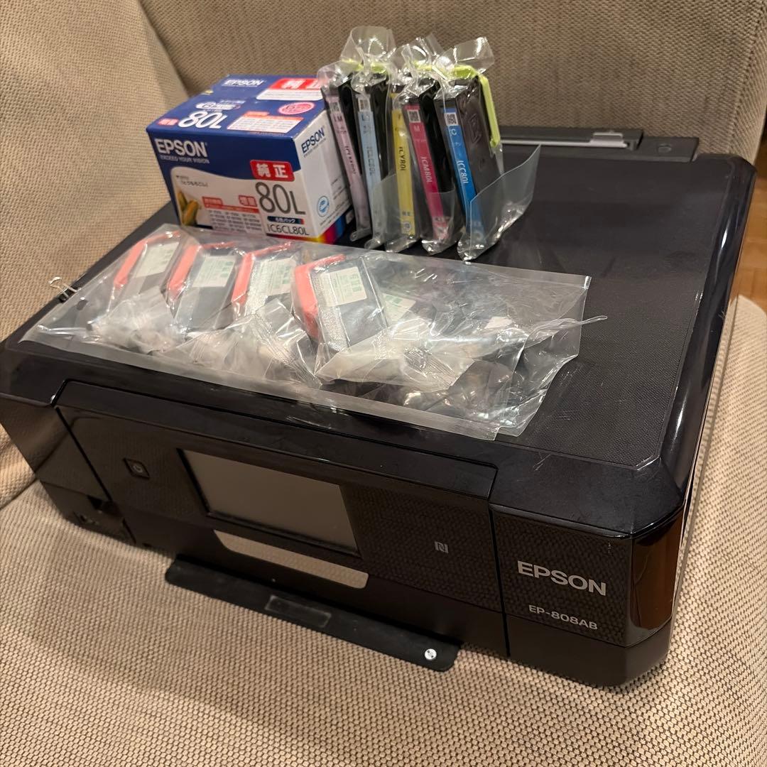 EP-806AB プリンター （純正インク1箱、他純正インク5点、その他5点）