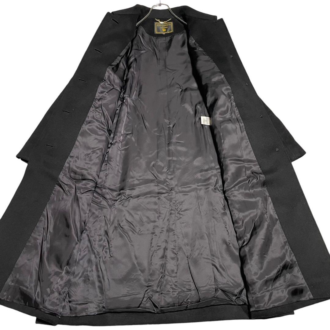 カシミヤ100%×美品【vintage】マキシ丈ロングチェスターコート 黒 XL