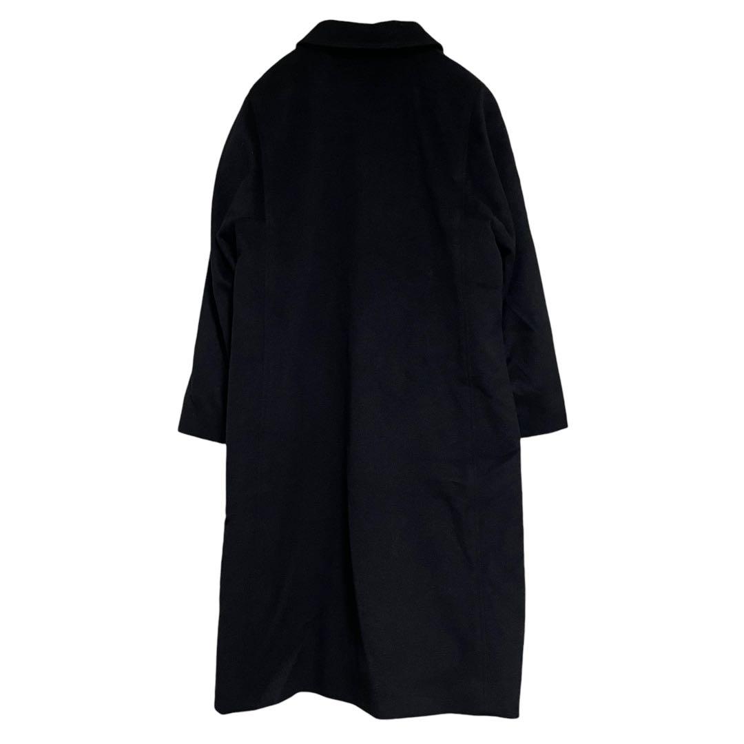カシミヤ100%×美品【vintage】マキシ丈ロングチェスターコート 黒 XL