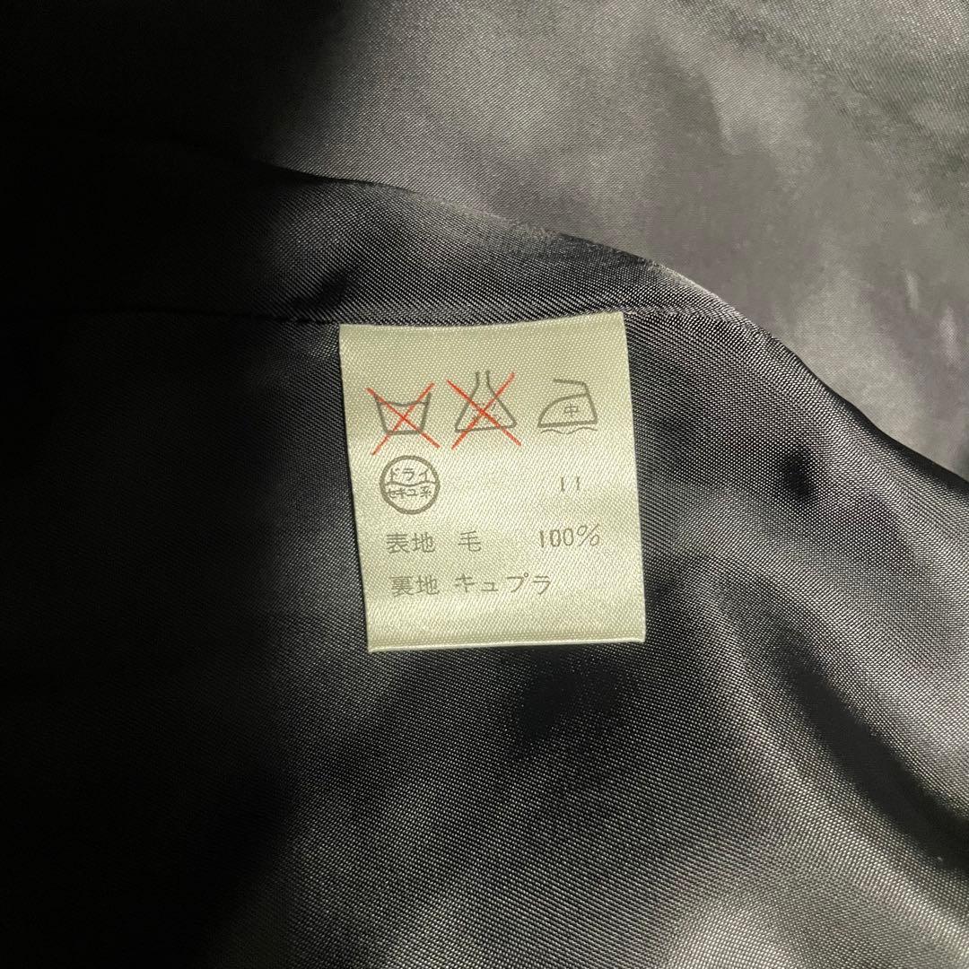 カシミヤ100%×美品【vintage】マキシ丈ロングチェスターコート 黒 XL