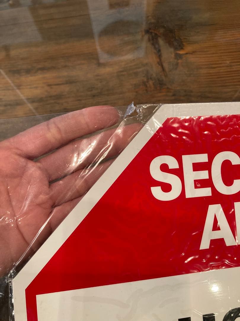 【新品未使用】SIGO SIGNS セキュリティアラート看板