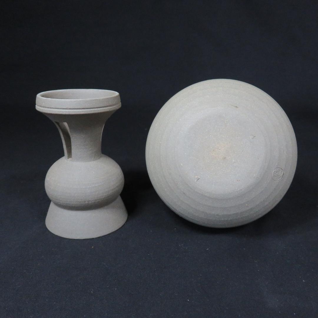 須恵器 高杯 盃 土器 盛鉢 蓋物 すかし高台 4種まとめ 在銘