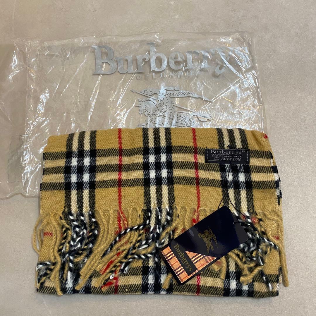Burberrys チェック柄マフラー ウール100%