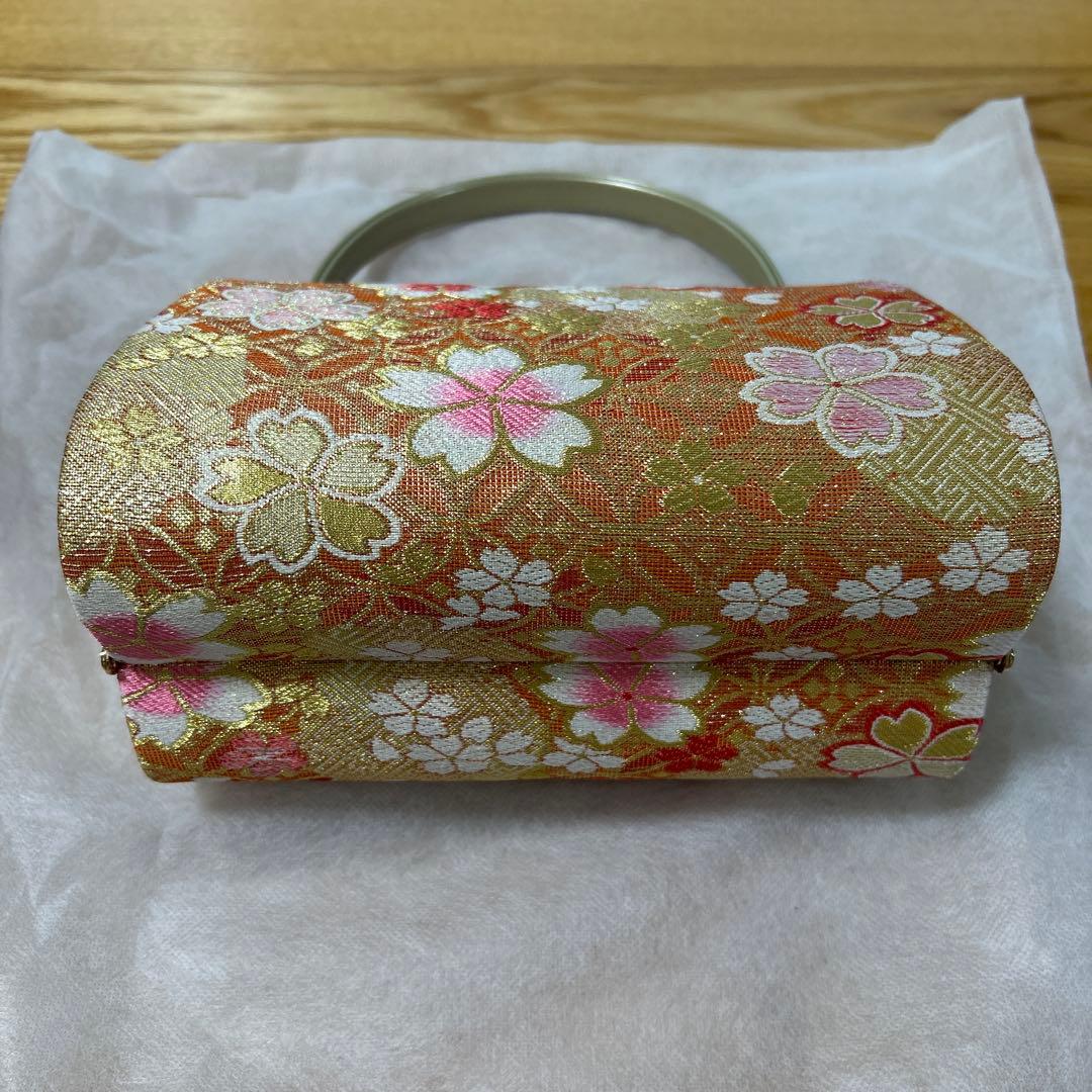 【タイムセール】花柄 和装用バッグ、草履セット 新品