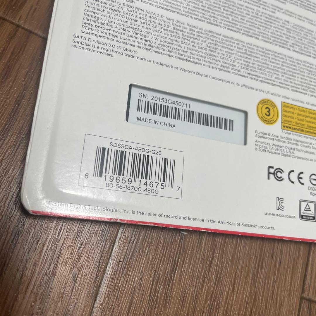 SanDisk 内蔵SSD 2.5インチ / 480GB / SSD PLUS