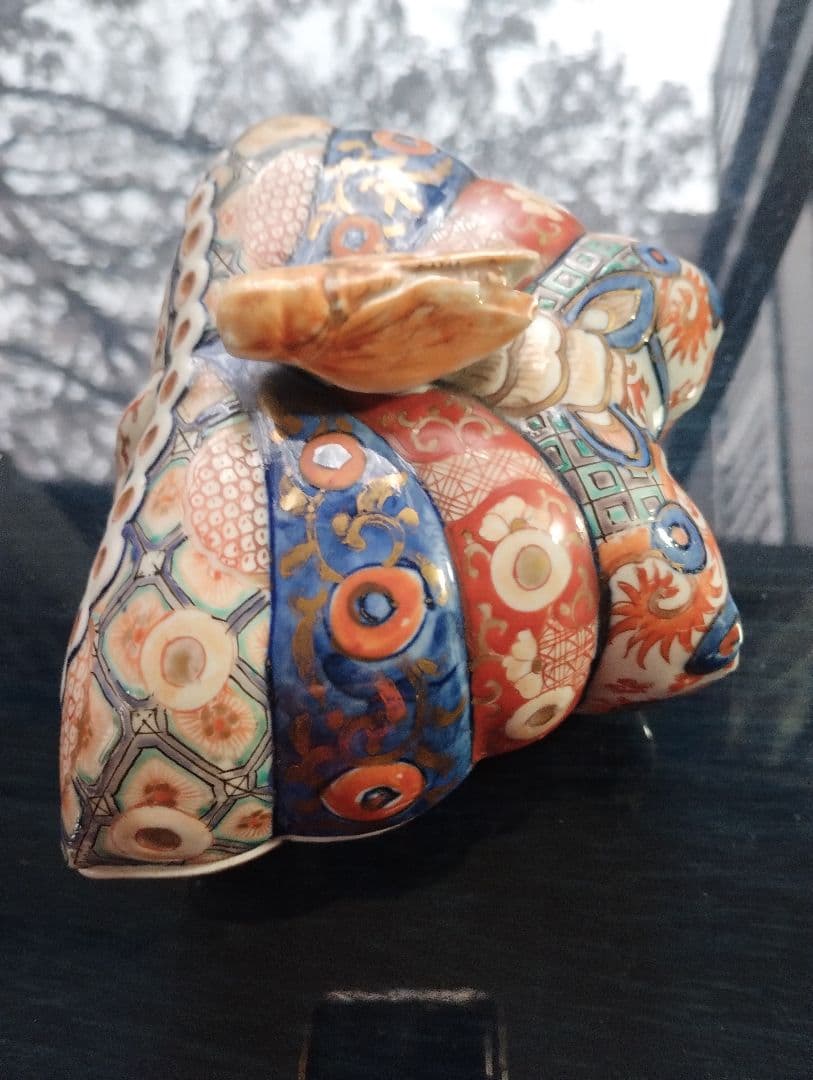 古伊万里　チョウと蝉