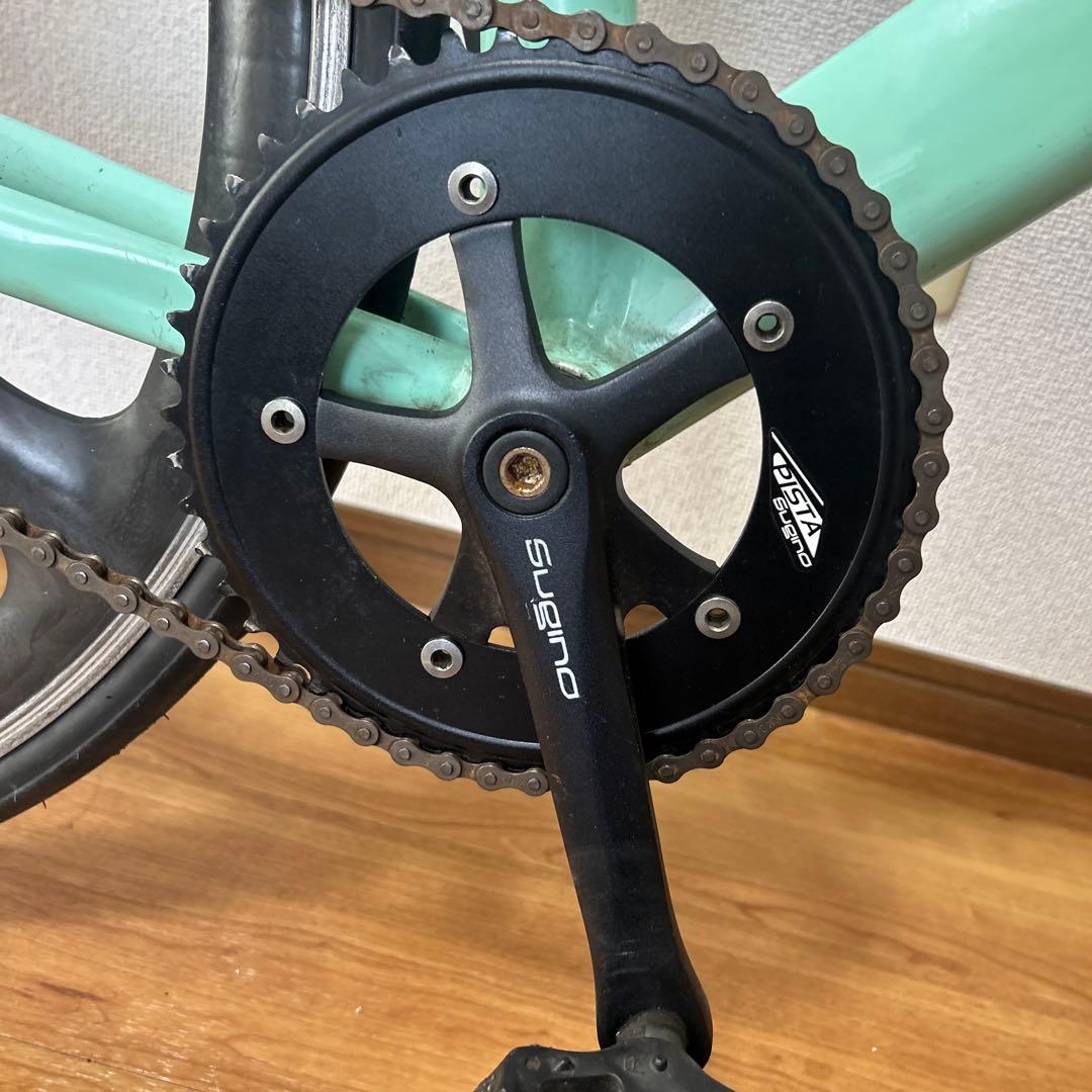 LEADER 725 完成車ピストバイク ミントグリーン エアロスポーク