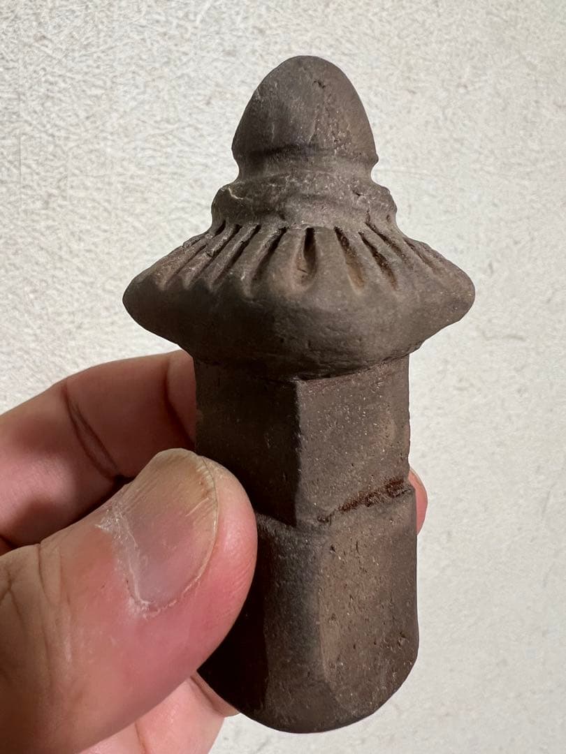 室町時代 中世 泥塔 宝塔型 仏像 仏教美術 発掘 出土 骨董 古美術