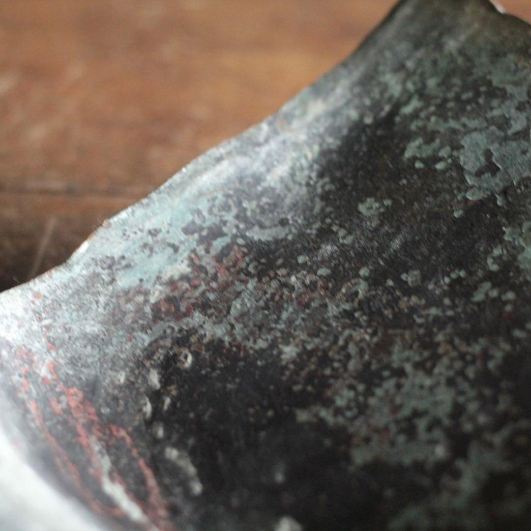 緑青のある 古い 銅 スコップ シャベル 古道具 アンティーク オブジェ