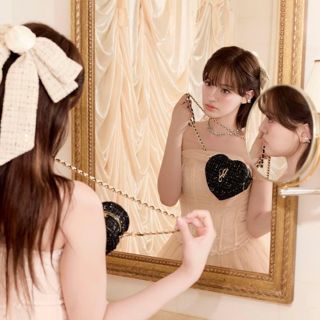 バッグ peony Haute Ecole Tweed Heart Bag