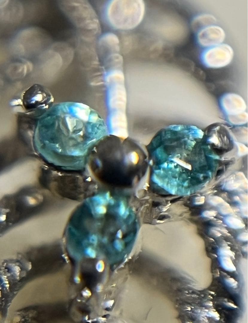 霧中島　パライバトルマリン　リーフピアス　ソーティング