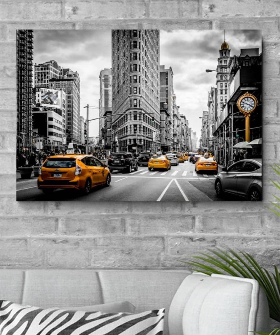 マンハッタンニューヨークファブリックパネルキャンパスアート70cm×50cm