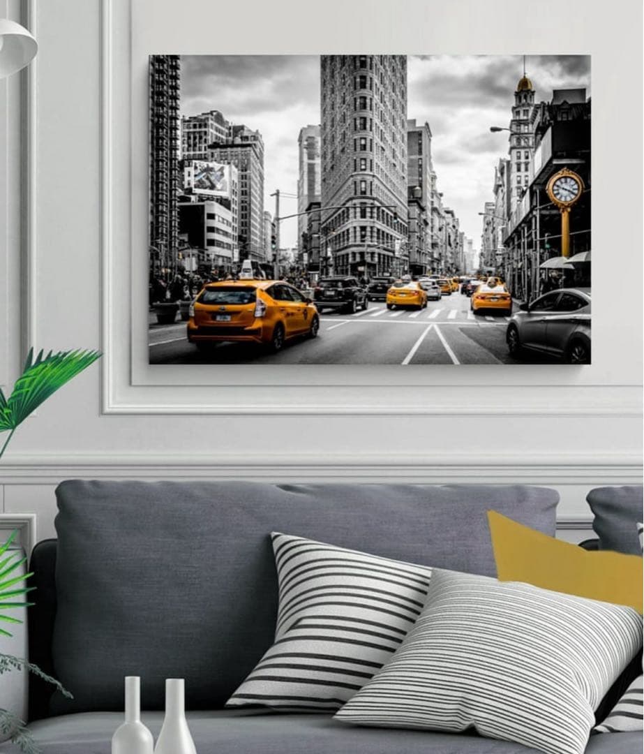 マンハッタンニューヨークファブリックパネルキャンパスアート70cm×50cm