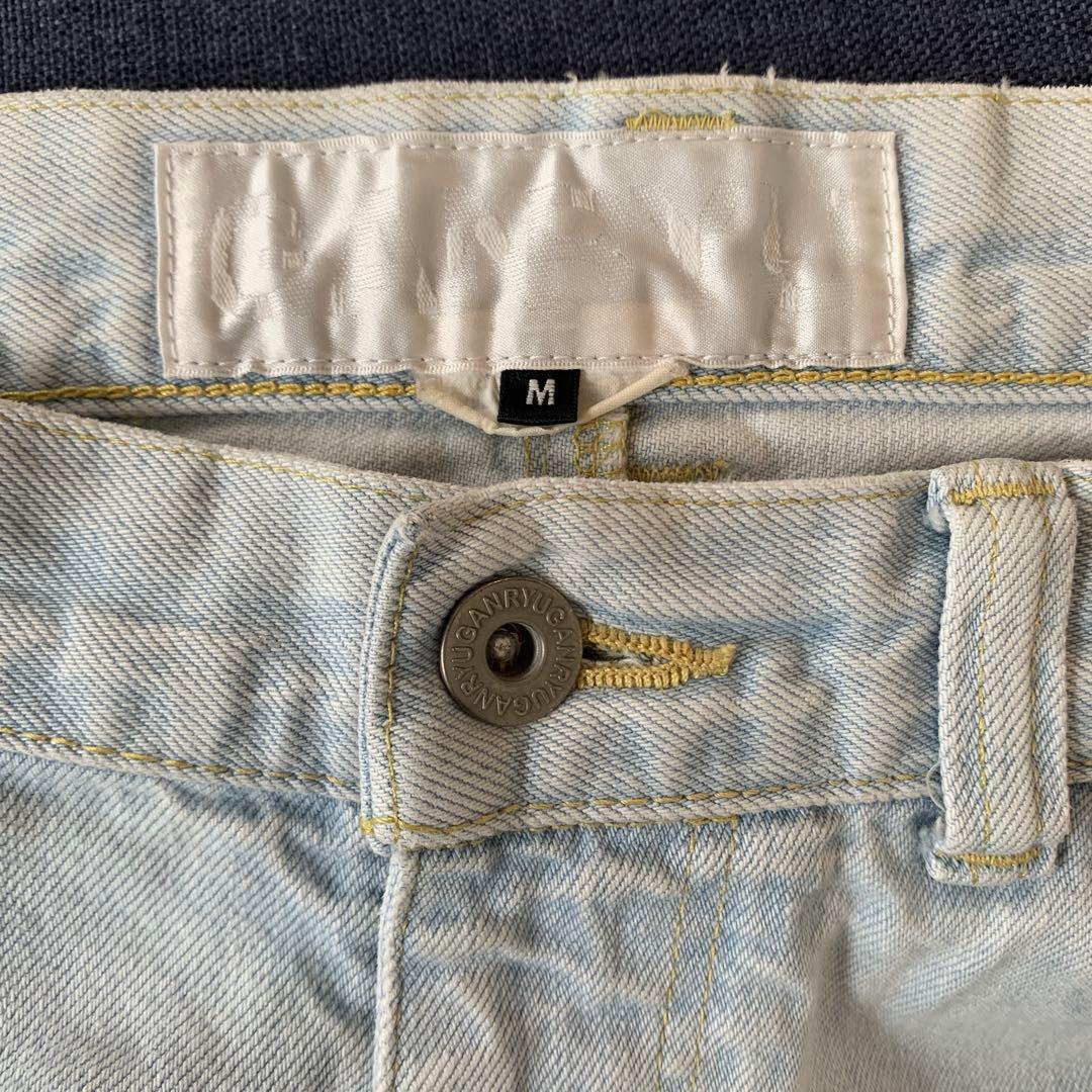 ガンリュウ　ライトブルー サルエルパンツ デニム