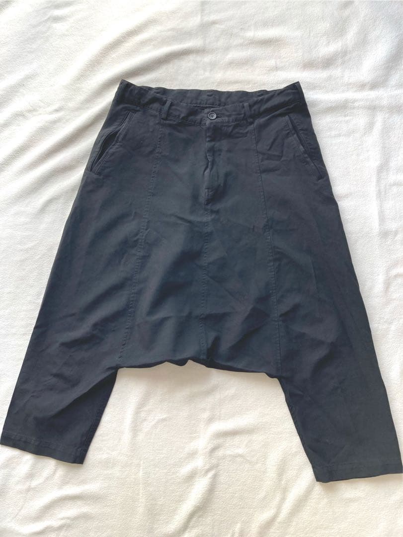 ブラック・コムデギャルソン　ポリ縮　サルエルパンツ　ブラック　サイズL 美品