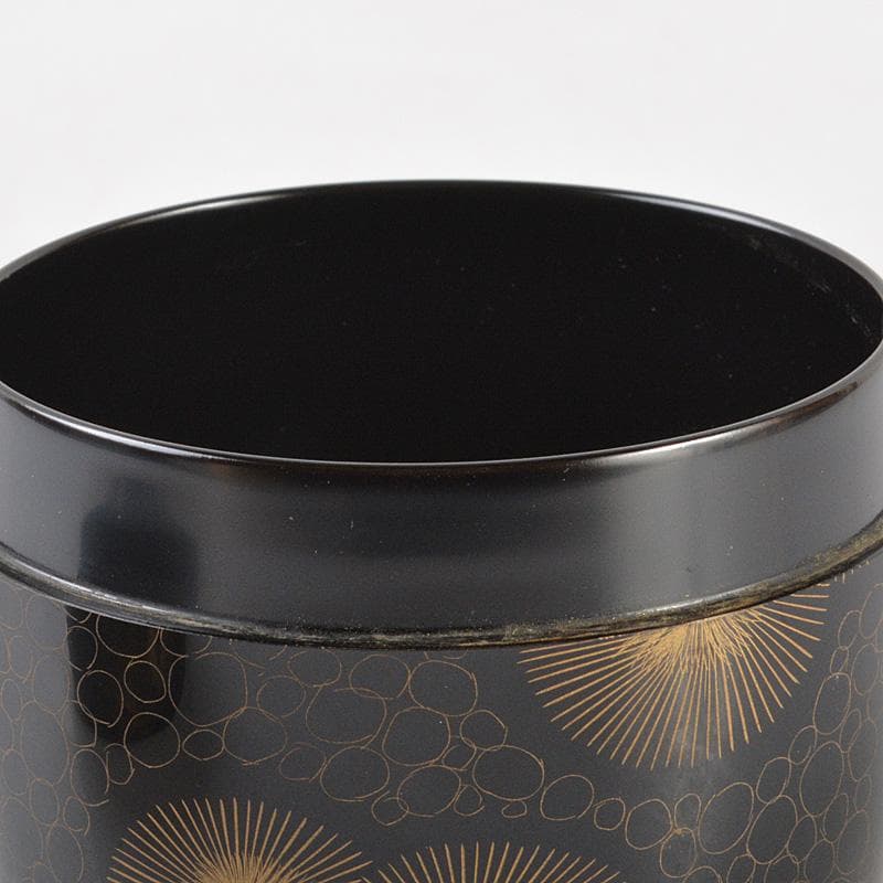 茶道具　輪島塗　月峯作　唐松　沈金　棗　共箱　V　R6015