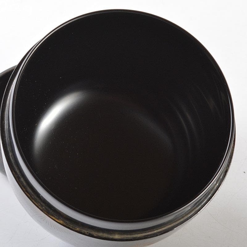 茶道具　輪島塗　月峯作　唐松　沈金　棗　共箱　V　R6015