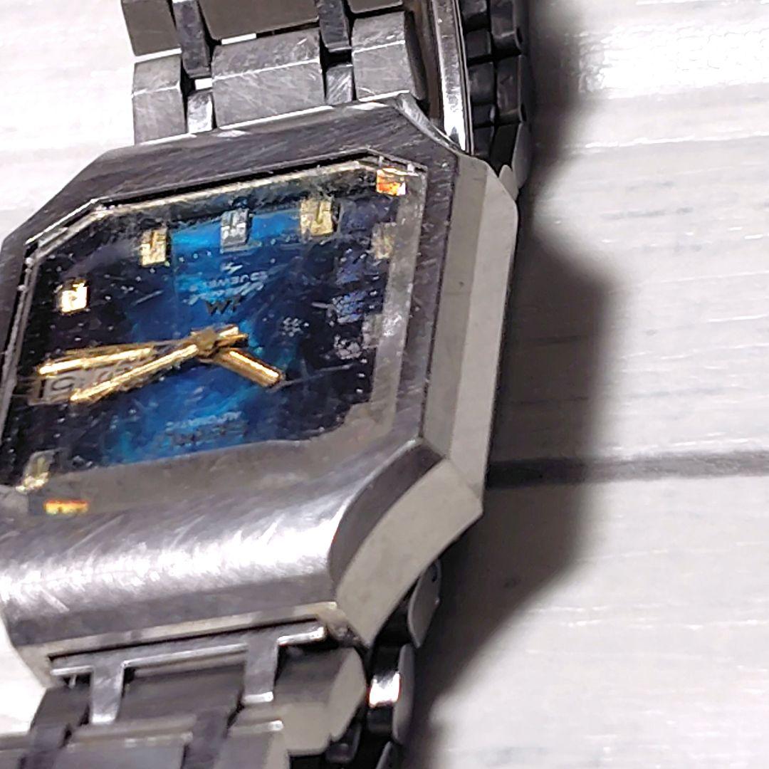 サ*ー様 SEIKO LM Special 自動巻き腕時計 角型 青色