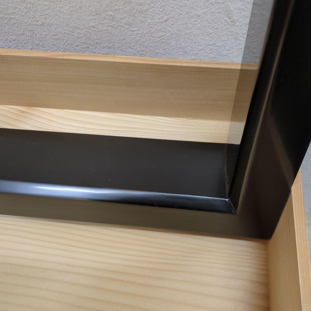 炉縁　表完　茶道具　茶道　黒漆　真塗　木箱　お点前　木製　漆器