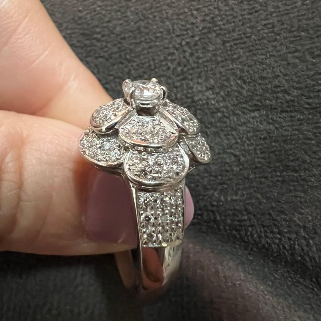 ⭕️最終価格⭕️フラワーデザインpt900ダイヤモンドリング　１6号